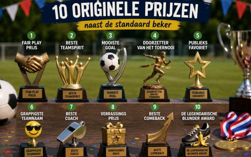 10 originele prijzen naast de standaard beker