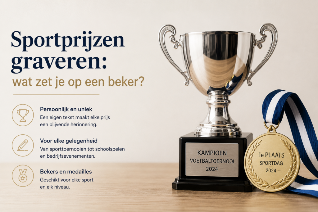 Sportprijzen graveren: wat zet je op een beker